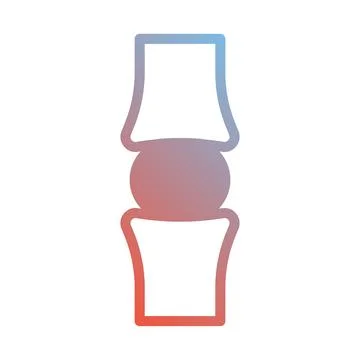 Gradient Line Art of a Human Joint Illustration Illustrazione stock