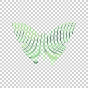Gradient line art style butterfly character vector Illustrazione stock