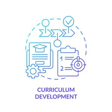 Gradient line icon curriculum development concept Illustrazione stock