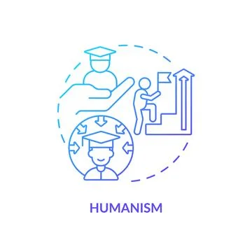 Gradient line icon humanism concept Stock Illustration