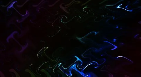 Gradient lines on a black background. Delicate futuristic textures. Stock Illustration