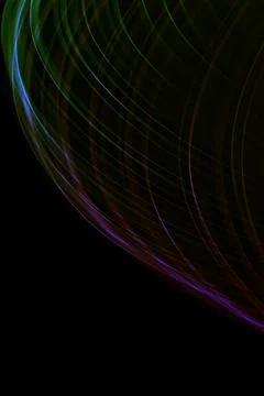 Gradient lines on a black background. Delicate futuristic textures. Stock Illustration