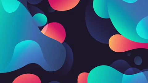 Gradient liquid shape abstract background animation Stock Footage 132768780