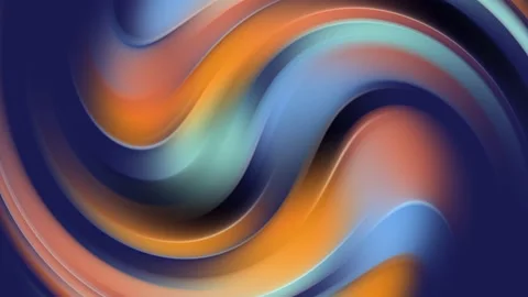 Gradient liquid waves background blue and orange. Stock Footage 163120925