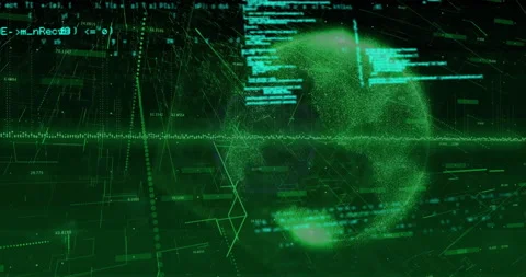 On gradient loading code streaming around pulsing sphere as graphs tracing data Stock Footage 312240582