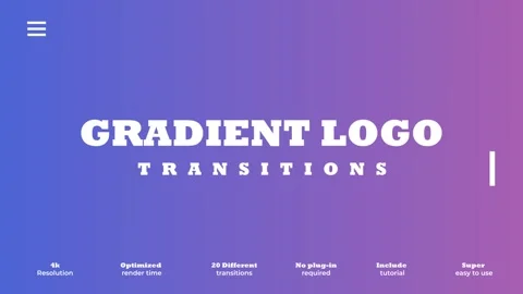 Gradient Logo Transitions After Effects stock