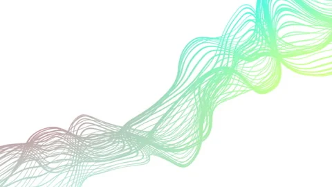 Gradient loop animation background in 4k with Turbulent wave lines background. Stock Footage 282880899