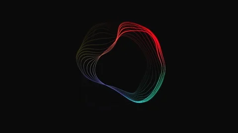 Gradient loop animation background in 4k with Turbulent wave lines background. Stock Footage 282880964