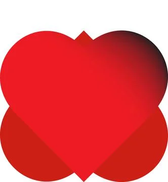 Gradient love shape Stock Illustration