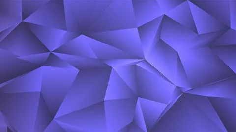 Gradient low poly vector background in very peri, color of the year Stock Illustration