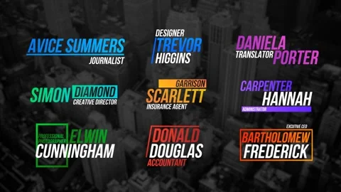 Gradient Lower Thirds Modèle After Effects