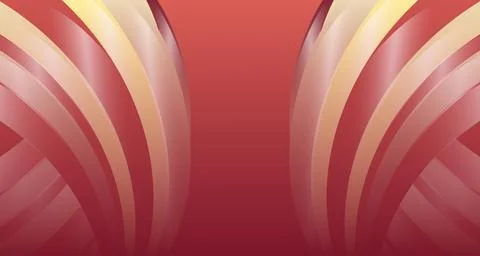 Gradient luxury ribbon background. Smooth golden wave Stock Illustration