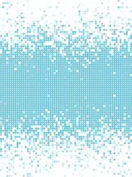 Gradient made with circles in blue and white Stock Illustration