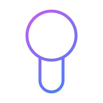 Gradient Magnifier Icon Simple Line Vector Graphic イラスト素材