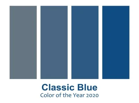Gradient of the main color trend of year 2020 classic blue Illustrazione stock