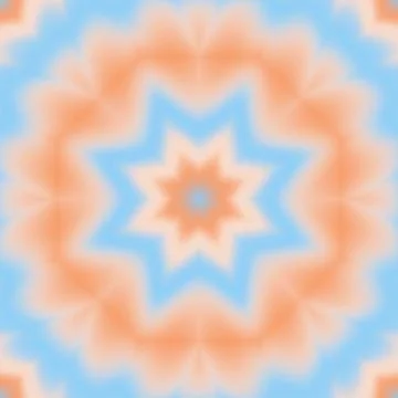 Gradient mandala background. Blue and orange abstract pattern. Trendy texture in Stock Illustration