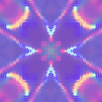 Gradient mandala background. Rainbow neon Holographic abstract pattern. Mystical イラスト素材