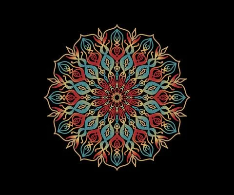 Gradient mandala Stock Illustration