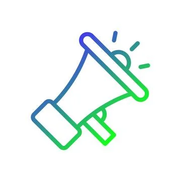 Gradient Megaphone Icon for Promotion or Announcement Stock-Illustration