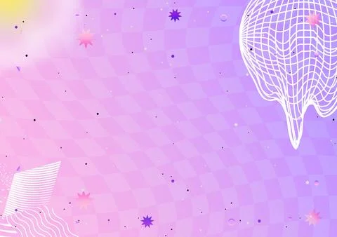 Gradient memphis disco style abstact background Stock Photos
