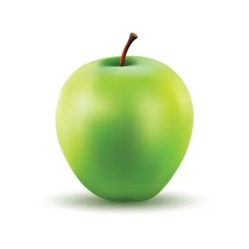 Gradient Mesh Vector Illustration of a Photo Realistic Apple Stock Illustration