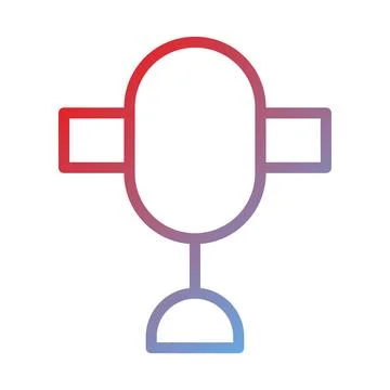 Gradient Microphone Icon for Audio and Podcasting Stock Illustration