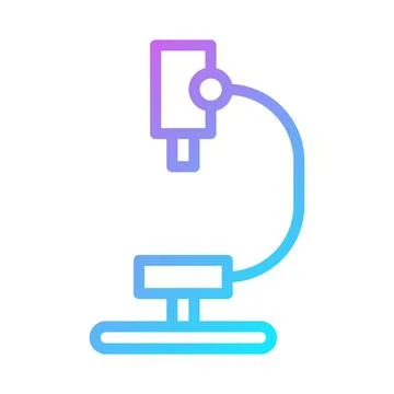 Gradient Microscope Icon for Scientific Research Stockillustratie
