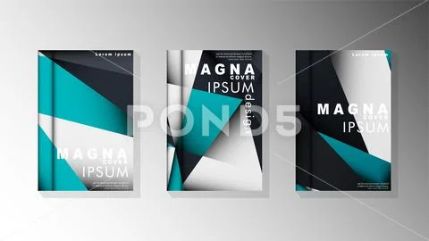 Gradient minimal geometric pattern. background design of the triangle cover Illustrazione stock