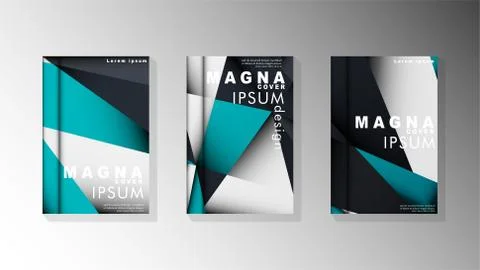 Gradient minimal geometric pattern. background design of the triangle cover Illustrazione stock