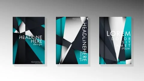 Gradient minimal geometric pattern. background design of the triangle cover 库存插图