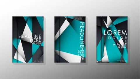 Gradient minimal geometric pattern. background design of the triangle cover Illustrazione stock