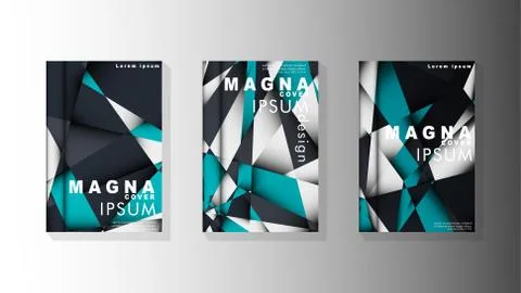 Gradient minimal geometric pattern. background design of the triangle cover Illustrazione stock