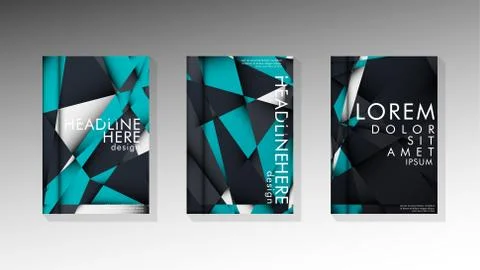 Gradient minimal geometric pattern. background design of the triangle cover Illustrazione stock