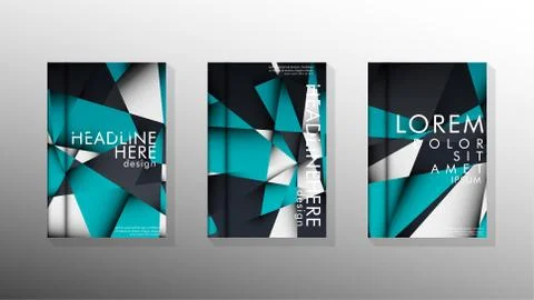 Gradient minimal geometric pattern. background design of the triangle cover Illustrazione stock