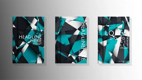 Gradient minimal geometric pattern. background design of the triangle cover Stockillustratie