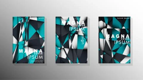 Gradient minimal geometric pattern. background design of the triangle cover Illustrazione stock