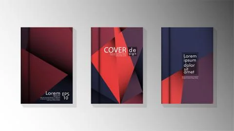 Gradient minimal geometric pattern. design a triangular cover background with Stock Illustration