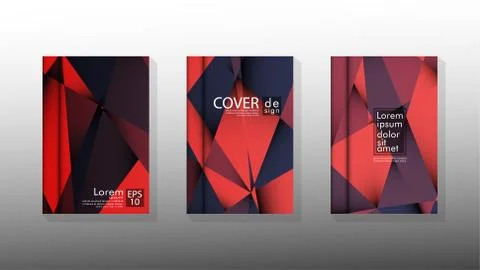 Gradient minimal geometric pattern. design a triangular cover background with Stock Illustration