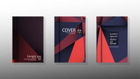 Gradient minimal geometric pattern. design a triangular cover background with Stock Illustration