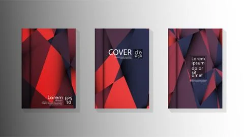 Gradient minimal geometric pattern. design a triangular cover background with Stock Illustration
