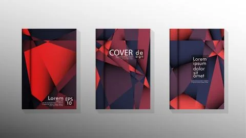 Gradient minimal geometric pattern. design a triangular cover background with Stock Illustration