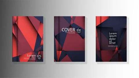 Gradient minimal geometric pattern. design a triangular cover background with Stock Illustration