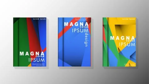 Gradient minimal geometric pattern. the design of the triangle cover backgrou Stock Illustration