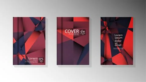 Gradient minimal geometric pattern. design a triangular cover background with Illustrazione stock