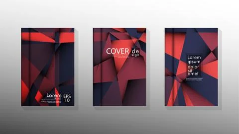 Gradient minimal geometric pattern. design a triangular cover background with Stock Illustration