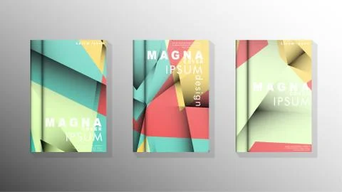 Gradient minimal geometric pattern. design of the triangle cover background.  Stockillustratie