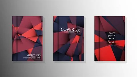 Gradient minimal geometric pattern. design a triangular cover background with Illustrazione stock