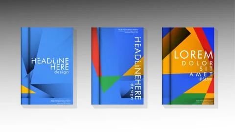 Gradient minimal geometric pattern. the design of the triangle cover backgrou Illustrazione stock