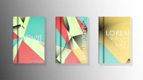 Gradient minimal geometric pattern. design of the triangle cover background.  库存插图