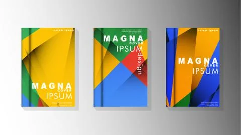 Gradient minimal geometric pattern. the design of the triangle cover backgrou 库存插图